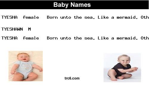 tyesha baby names